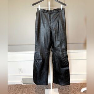 Vintage DERO by Rocco D'Amelio black Rome New York Genuine Leather Pants 8